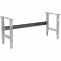 Global Industrial Workbench Steel Stringer For C Channel Adj Leg & Fixed Height, 72inW, Black 255222BK